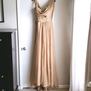 Floor Length Gold Evening Gown